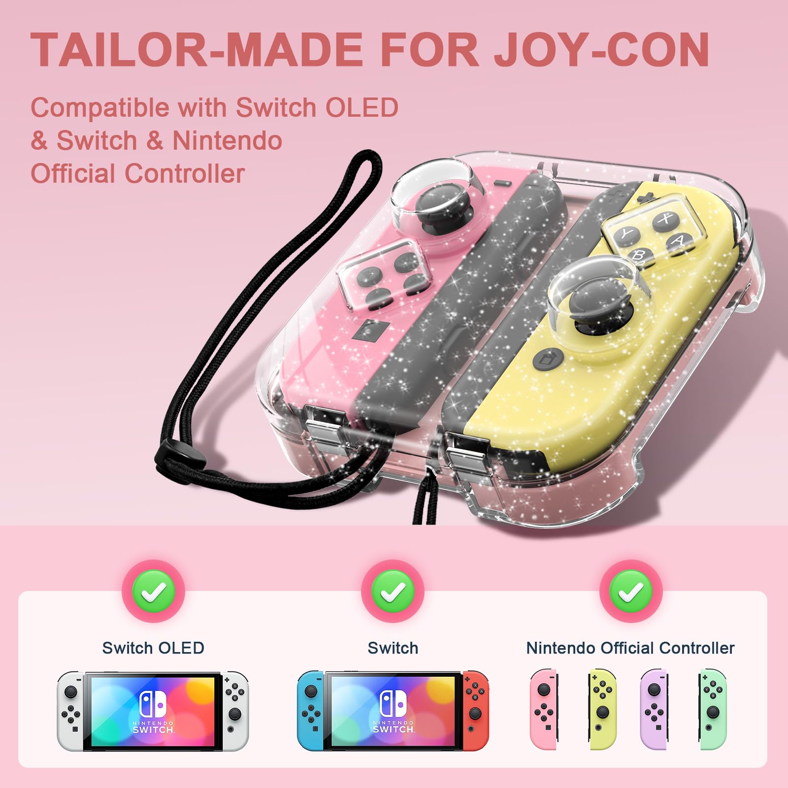 TiMOVO Switch Controller Aufbewahrungsbox, Staubdichte Schutzbox für Nintendo Switch/OLED mit Magnetverschluss und Kratzfestem Silikonpad