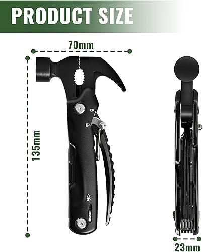 Miniatura 2 de Regalos para hombres, accesorios profesionales de emergencia, equipo de supervivencia, martillo multiherramienta 12 en 1, multiherramienta compacta