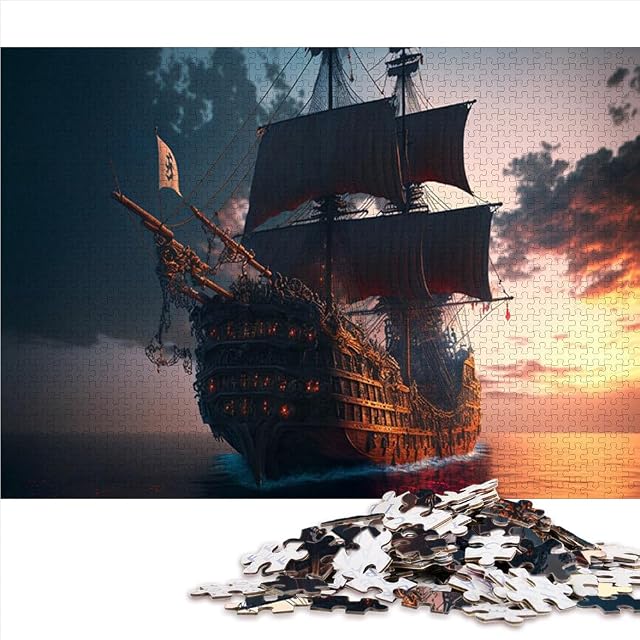 Foto 2 de 8 de Rompecabezas para Adultos 1000 Piezas Barco Pirata Desafiante de completar