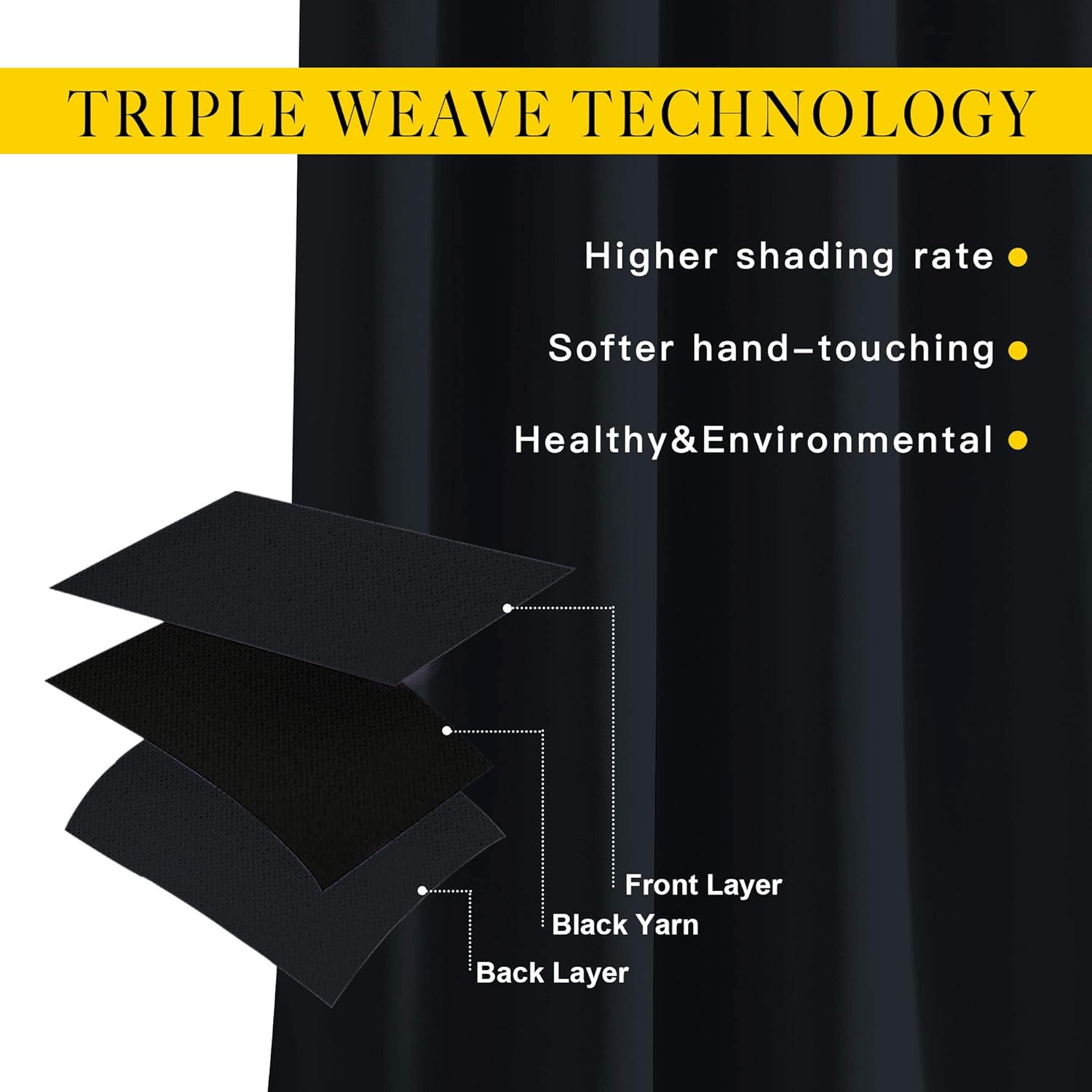 NICETOWN Black Out Curtains 54 inch Long for Bathroom - Easy Care Solid Thermal Insulated Grommet Blackout Window Treatment for Bedroom (2 Panels, W52 x L54)