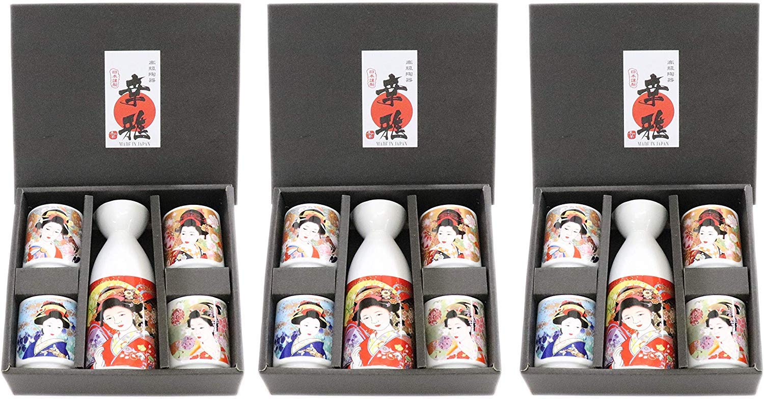 SOUVENIR [FR] 新品2個 Amazon.com: Set of 3, Japanese Souvenir, Kinsai Bijin Red, Fan 1:4