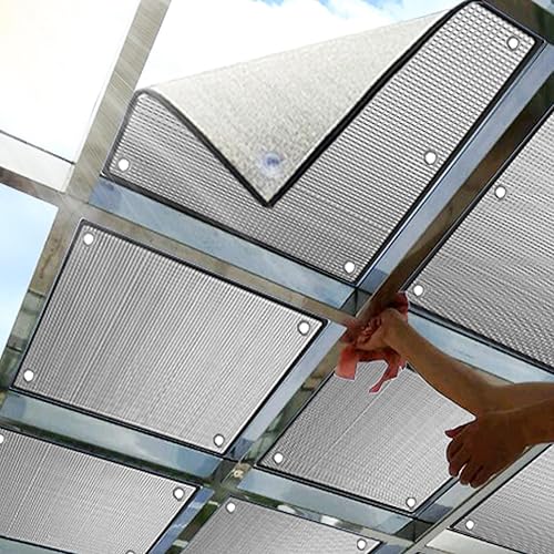 Miniatura 6 de Película aislante reflectante de papel de aluminio, película opaca de privacidad para ventanas de vidrio, bloqueo solar, control de calor, tinte