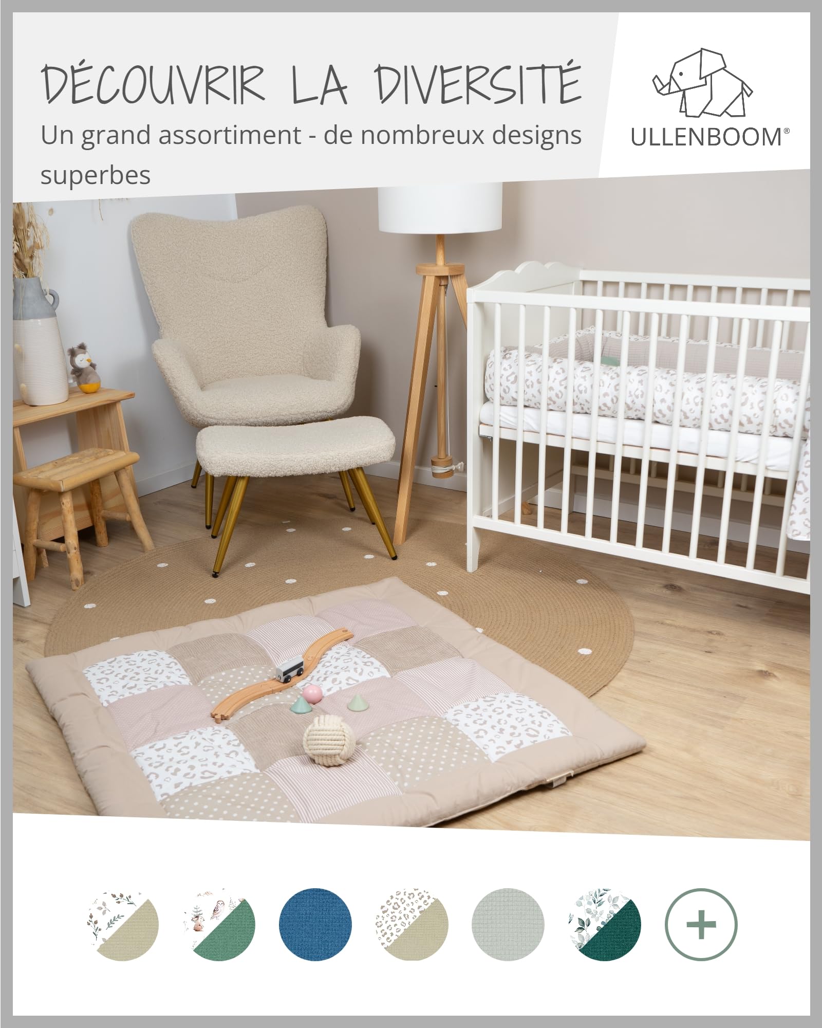 ULLENBOOM® Couverture Nomade enveloppante bébé – siège Auto & Poussette, 0–9 Mois, für l’Automne und l’Hiver, Leo