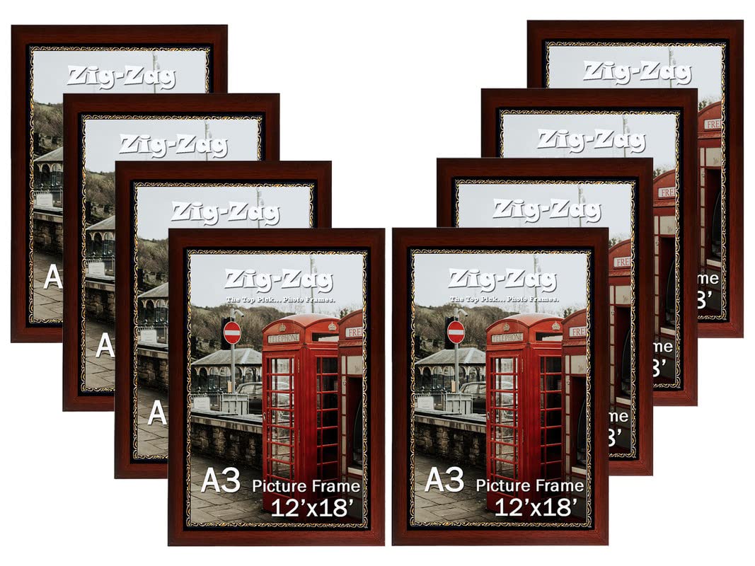 zig zag A3 Size Photo Frame For Document, Photo, Quote,Certificate Wall Hanging Picture Frame