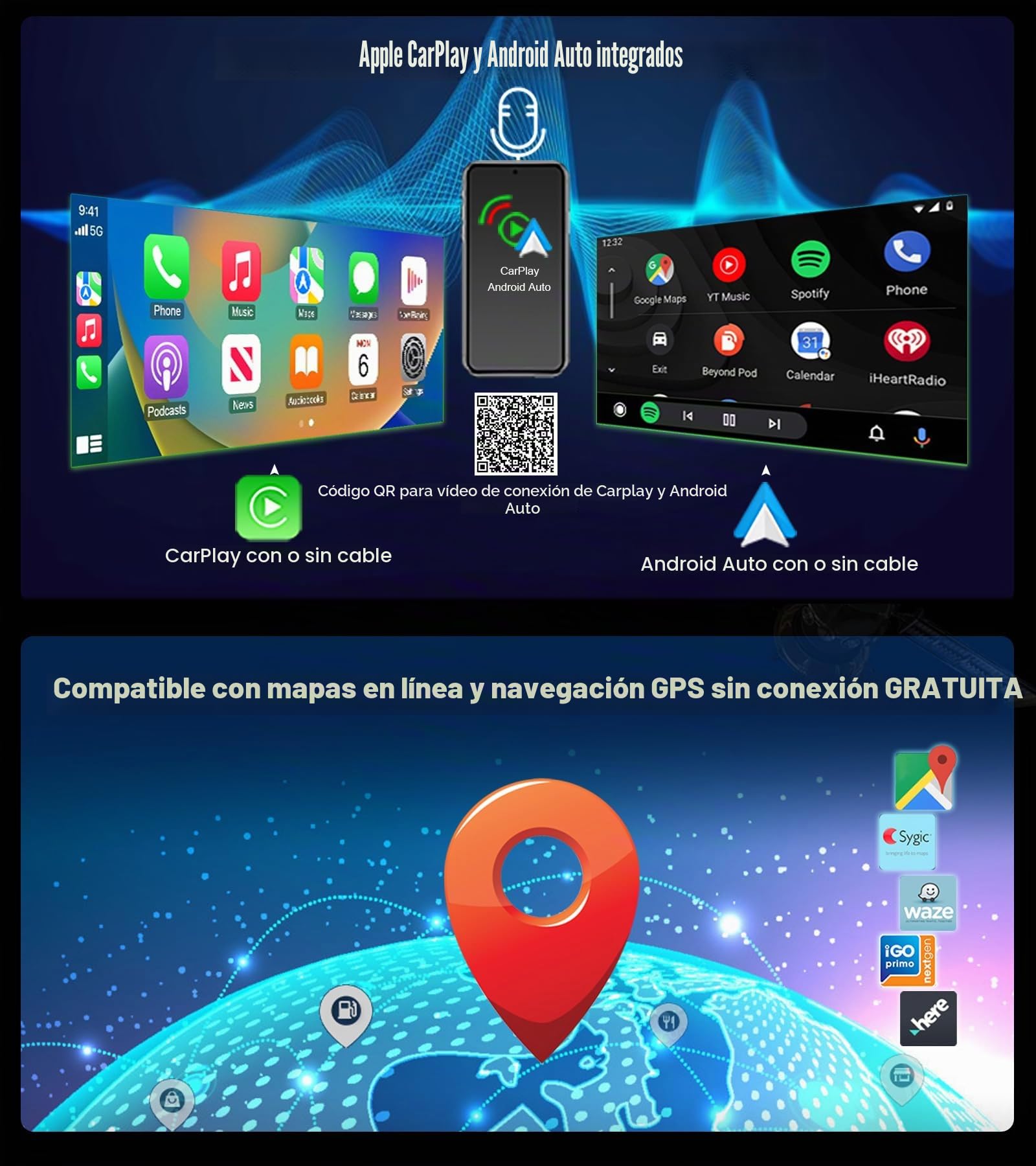 8,8" Qualcomm 8 Core Android 16 Radio Coche para Audi A6 C6 2005-2008 Bluetooth 5.1 GPS Navegador Wireless Carplay DSP A2DP WiFi Canbus IPS Pantalla táctil 4GB+64GB | 2005-2008 8-Core MMI-2G-HIGH Wireless Carplay SWC WiFi DSP DAB+ Bluetooth 5.1 OEM Radio