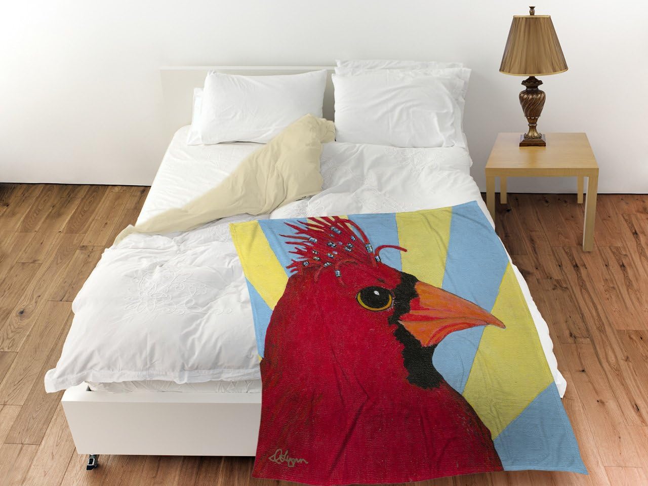 Manual Woodworkers & Weavers Coral Fleece Throw Blanket, 50 by 60-Inch, You Silly Bird Mo