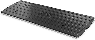 Car Driveway Curbside Bridge Ramp - Heavy Duty Rubber Threshold Curb Ramp, Used for Loading Dock, Garage, Sidewalk, Truck, Scooter, Bike, Motorcycle, Wheelchair Mobility, Other Vehicle - Pyle
