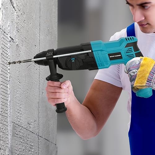Miniatura 5 de Taladro de martillo rotativo eléctrico de potencia, taladro de martillo giratorio con control de vibración, taladro de martillo giratorio de alta
