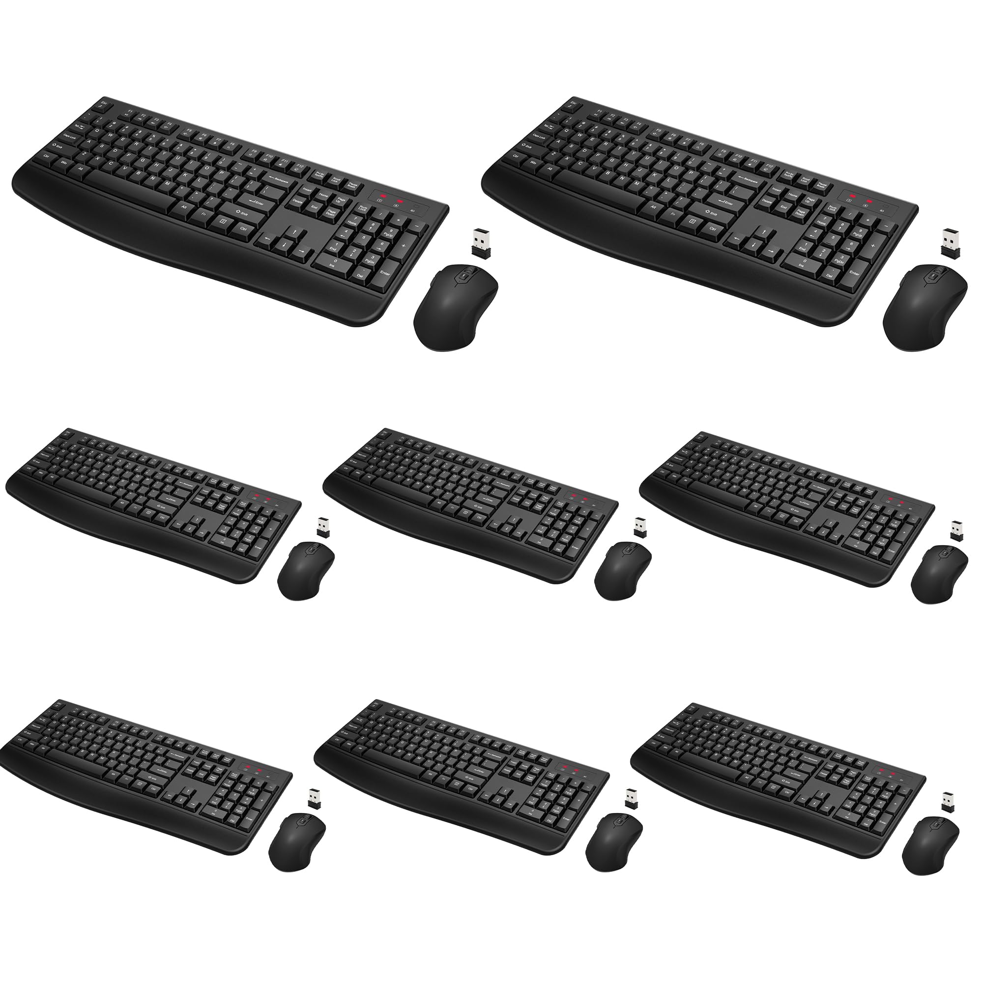 Wireless Keyboard and Mouse Combo, Full-Sized 2.4GHz Wireless Keyboard with Comfortable Palm Rest and Optical Mouse for Windows, Mac OS PC/Desktops/Computer/Laptops (8 Pack)-image-47