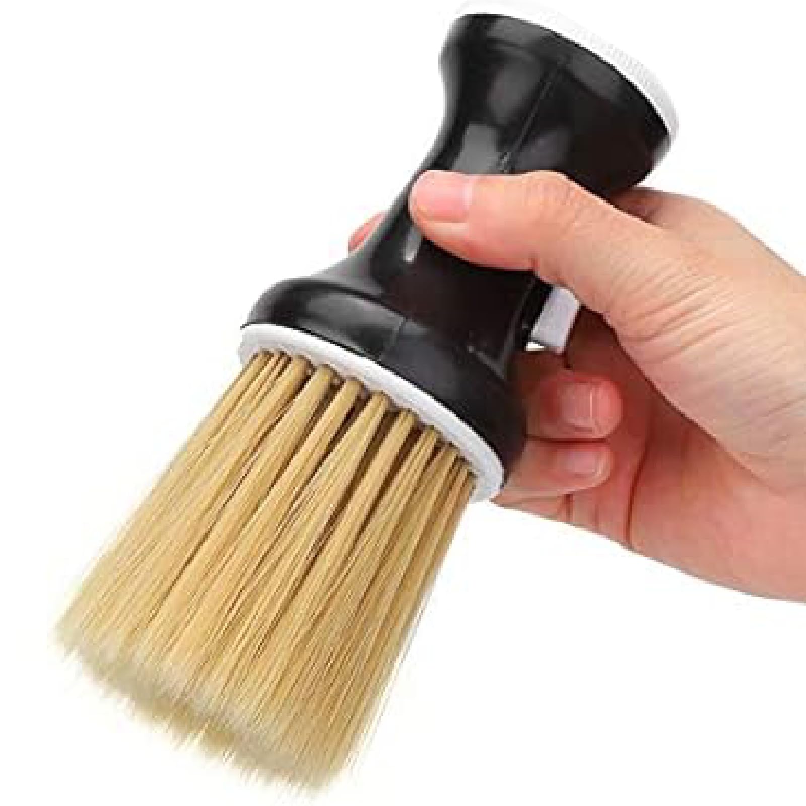 Cepillo de limpieza para el cabello, almacenamiento de polvos de peluquería, cepillo de limpieza para el polvo, cepillo suave para el cuello, cepillo para barrer el cabello para peluquería(1#)