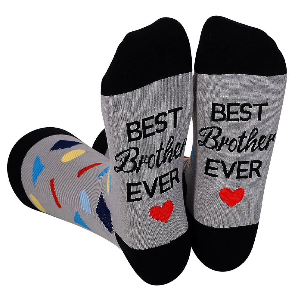 TofwaolBrother Socks Gifts for Brother Birthday Gifts for Men Big Brother Gift for Brother in Law Brother Christmas Gifts for Brother Birthday Present for Brother Best Brother Ever Gifts Socks