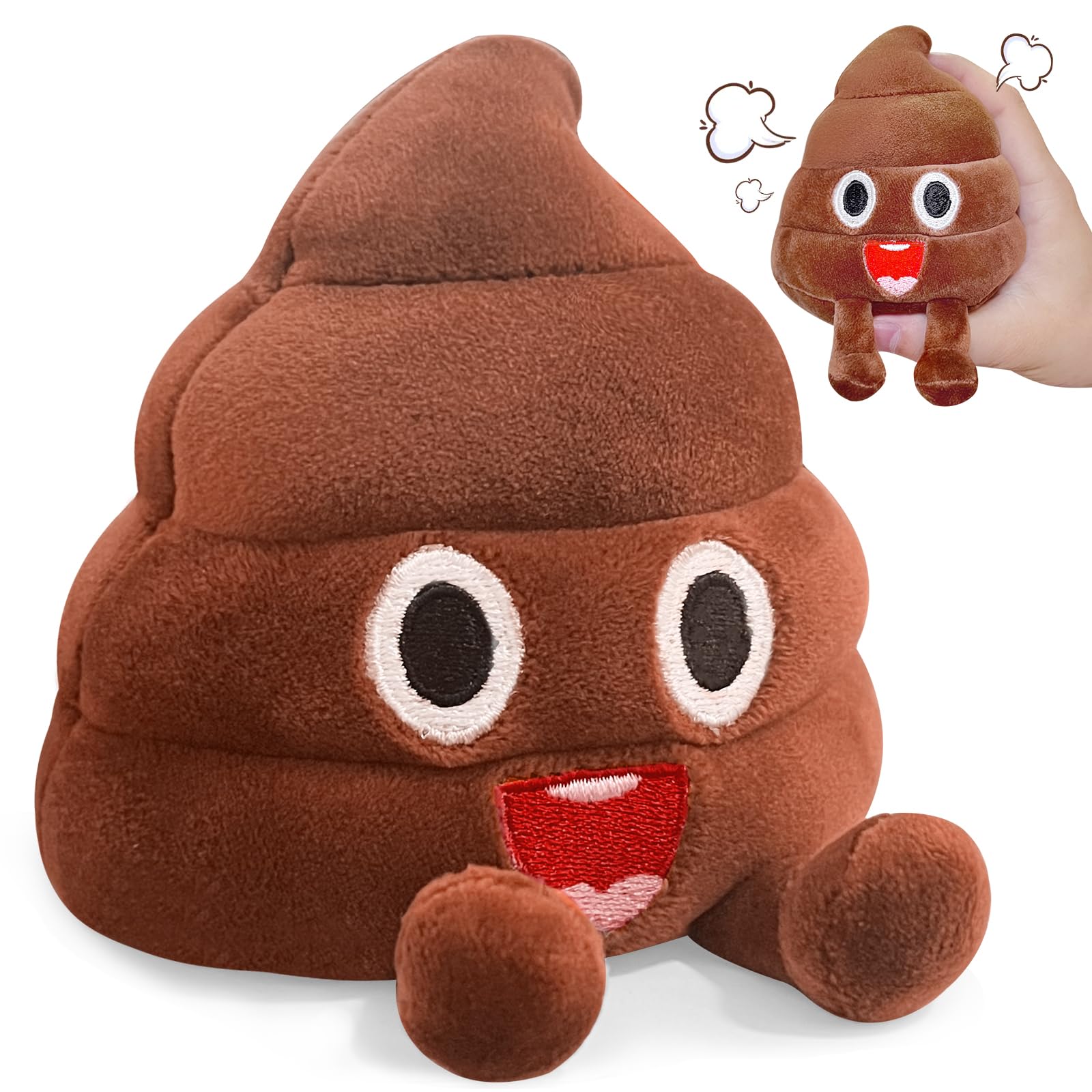 Funny Farting Poop Plush Toy – 30 Hilarious Fart Sounds, Soft & Durable, Perfect Gag Gift for Kids, Pets, and Pranks – Ready to Use for Endless Fun and Laughter!