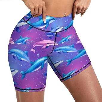 High Waist Yoga Pants Workout Gym Running Spandex Shorts with Pockets Tummy Control Leggings