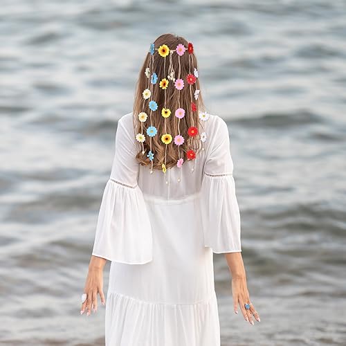 Miniatura 5 de 1 pieza de accesorios bohemios para el cabello, diadema de corona de margaritas, diadema de girasol de verano, diadema hippie, corona de vid del