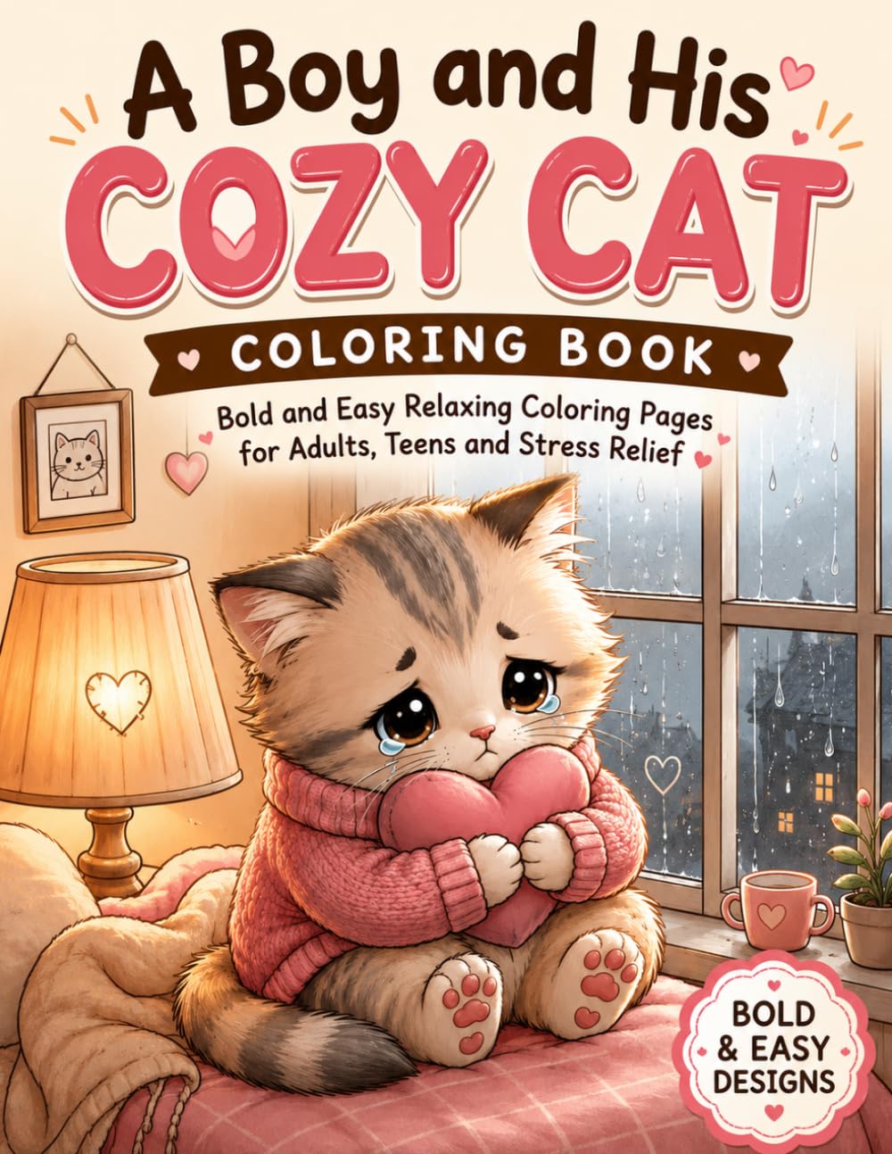 The Boy and His Cozy Cat: A Heartwarming Pet Friendship Coloring Storybook for Kids