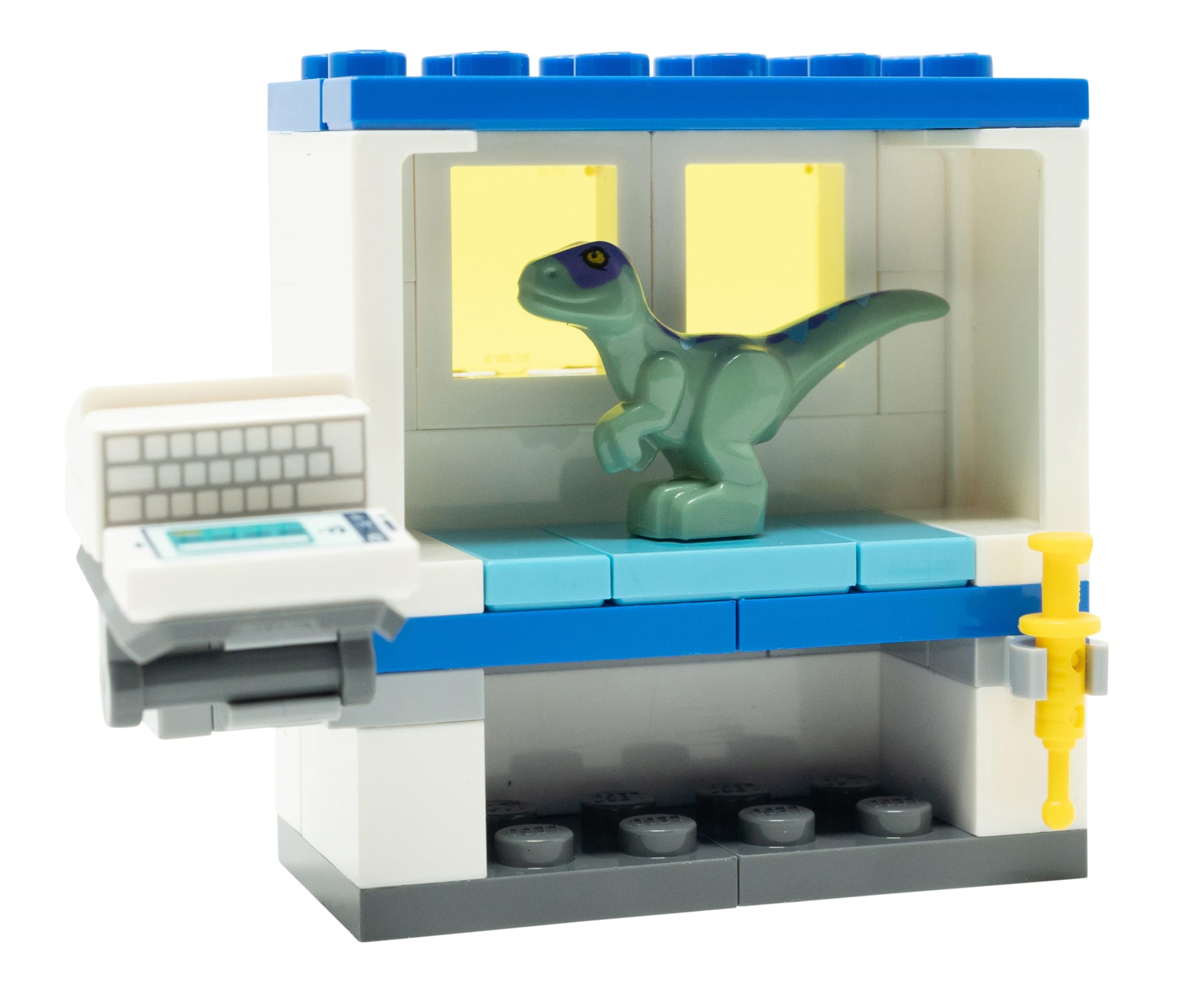LEGO Jurassic World Baby Raptor Minifigure with DNA Lab Cabinet