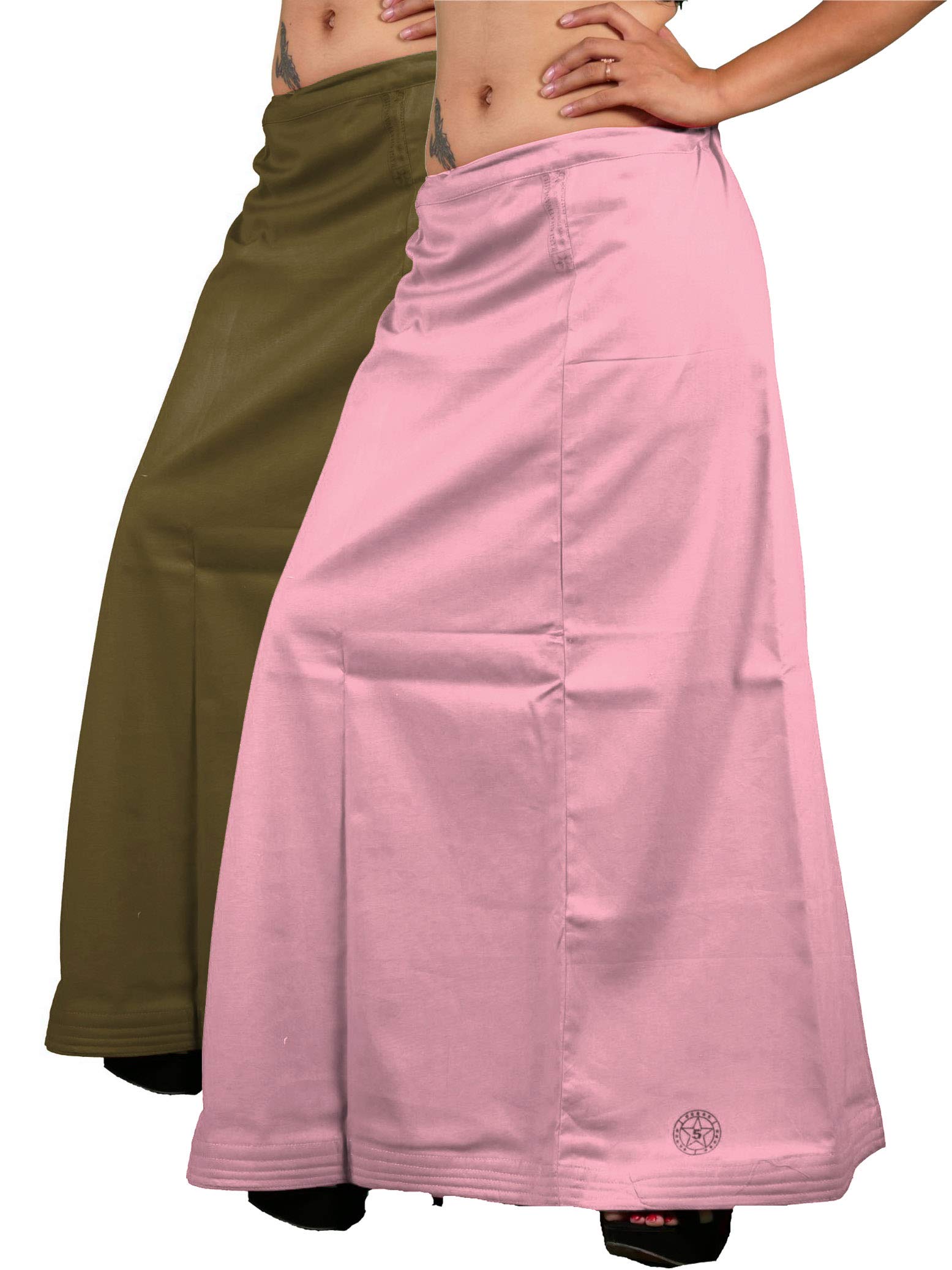 the crafted Women's Pure Cotton Readymade Inskirt Saree Petticoats Combo with Handmade Nada (Black)-picture-13