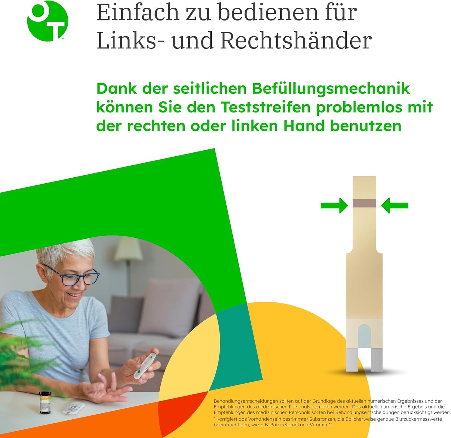 Blutzuckerteststreifen, 50 Stück, kompatibel mit Verio Glucose One Touchhh Messgeräten