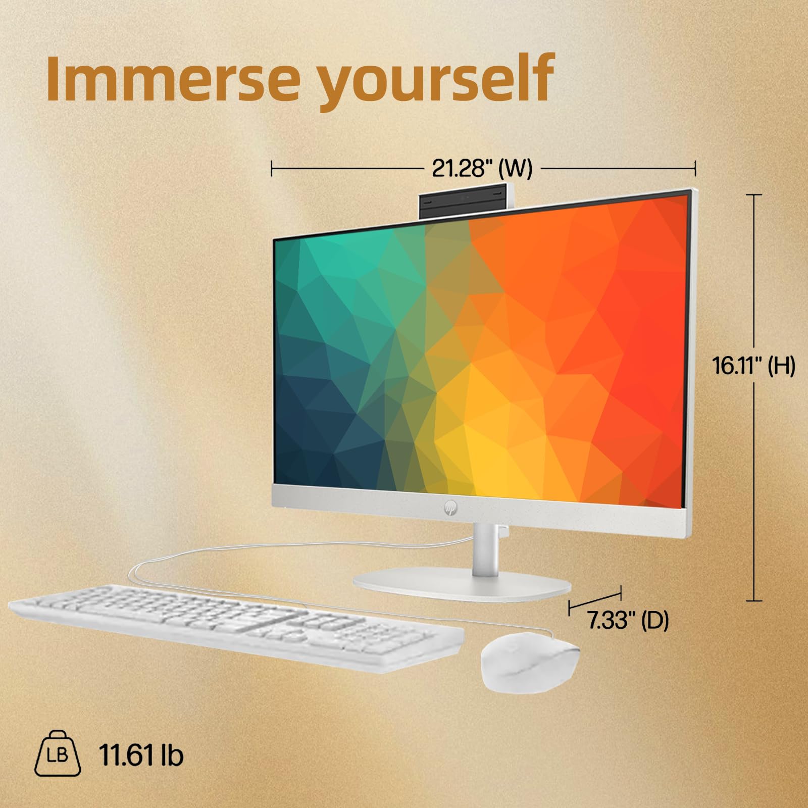 Amazon.com: HP 24 inch All-in-One Desktop Computer, FHD IPS