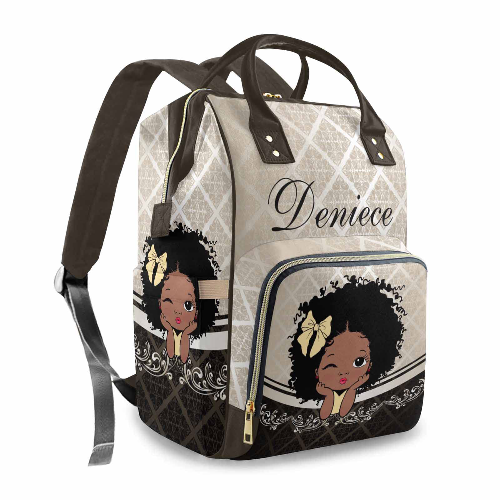 Newcos Custom Baby Diaper Bags with Name Customized Waterproof Nylon Diaper Bags for Mom Personalized Maternity Diaper Bag with Multi Pocket & Large Capacity