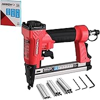 Arrow PT50 Pneumatic Staple Gun with 3750 T50 Staples (1/4", 3/8", 1/2") - Oil-Free Upholstery Stapler for Woodworking & DIY