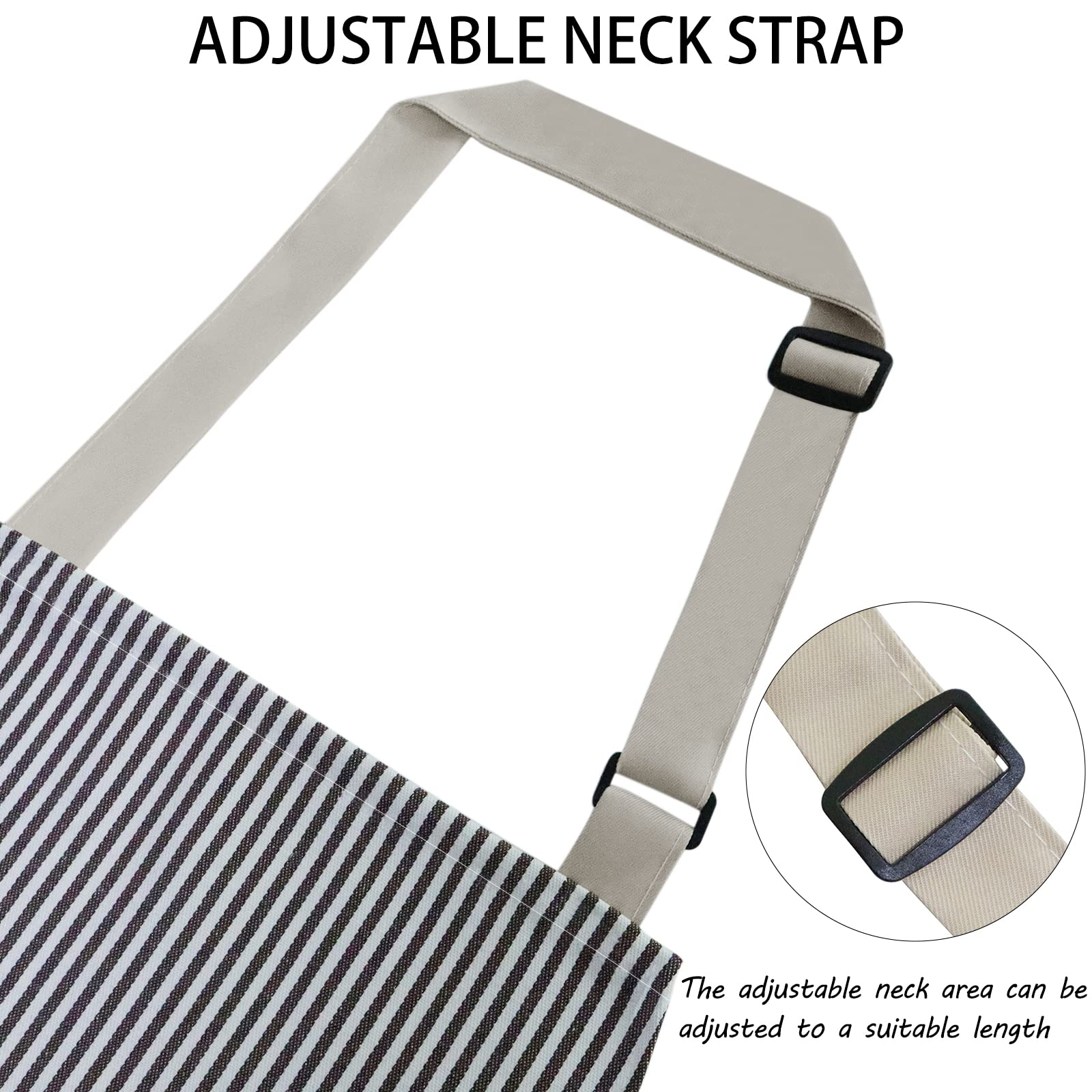 ATROPOS 2 delantales para mujer con bolsillos, delantales para hombre, delantal de cocina (unisex)