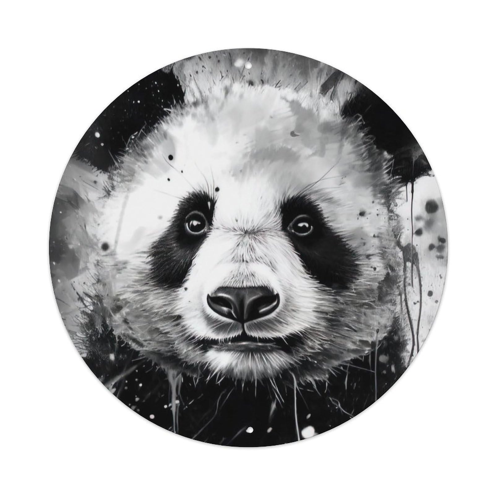 Animal Curious Panda Playing Lift Ups Metal Tin Sign