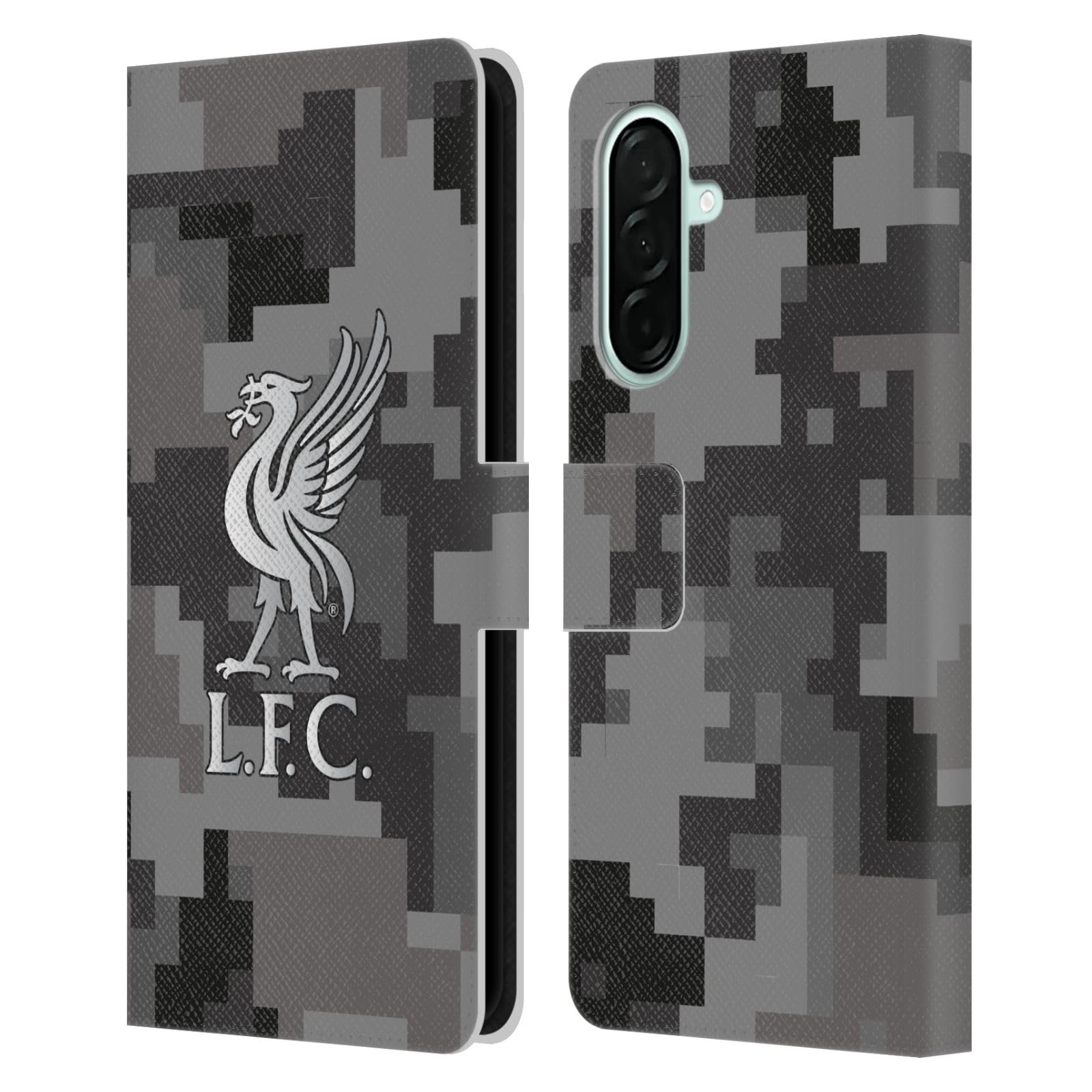 Head Case Designs Officially Licensed Liverpool Football Club Away Colours Digital Camouflage Leather Wallet Case Compatible With Samsung Galaxy A26 5G