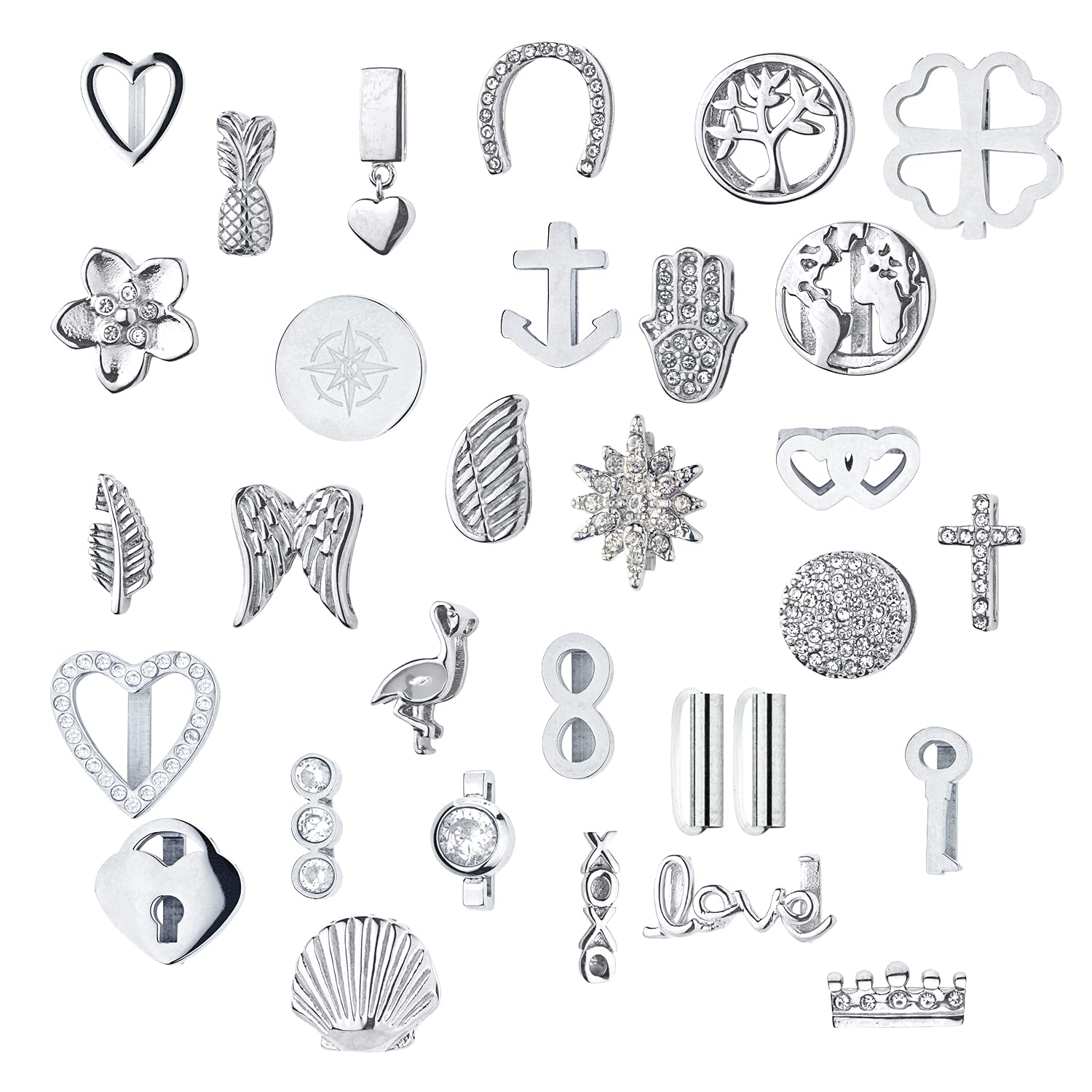 Krzyż charms do bransoletki z siateczką | Cross Charm | Bransoletka Charms Charms