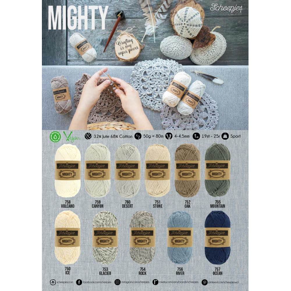 Affiche Scheepjes MIGHTY format A2 pour la décoration de magasin de mercerie