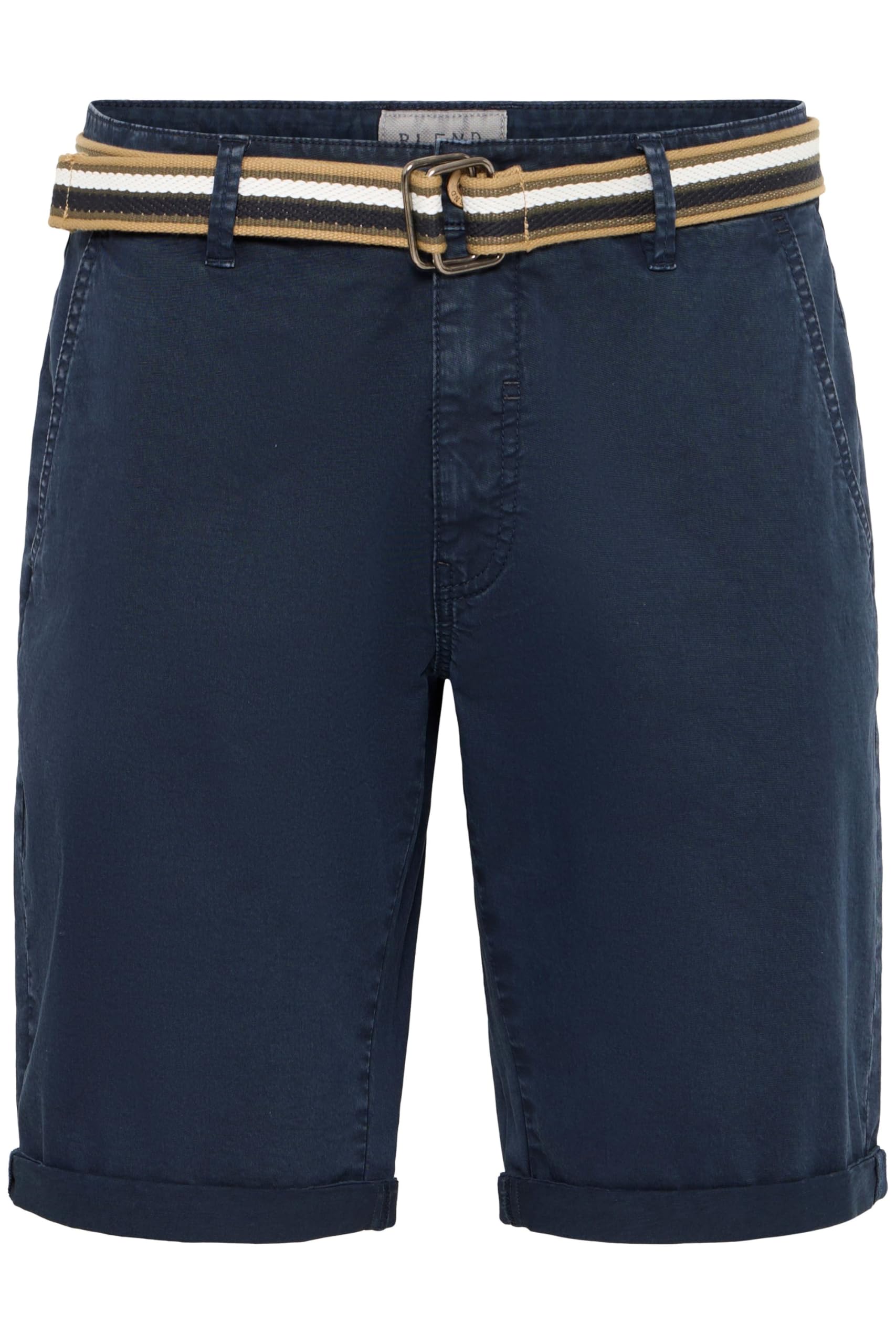 Blend BHBruno Herren Chino Shorts Bermuda Kurze Hose mit Gürtel Stretch Eingrifftaschen Baumwollmischung Regular fit