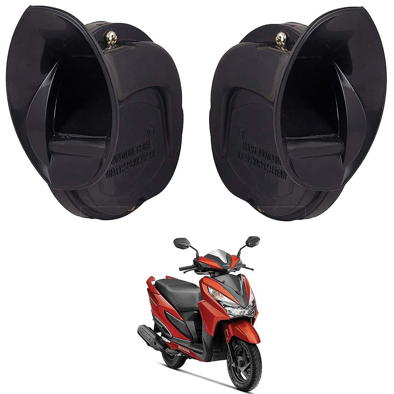 SHOP4U Windtone High Tone Horn Compatible with Honda Grazia (Black) - Set of 2-image-44