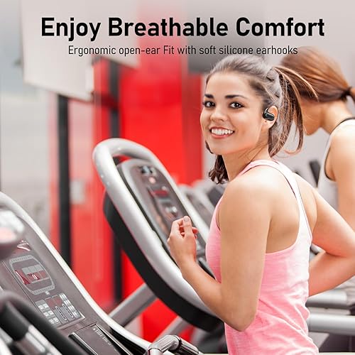 Miniatura 4 de OpenComfy CF301 Auriculares para correr de próxima generación, auriculares inalámbricos Bluetooth abiertos para entrenamiento deportivo en gimnasio,