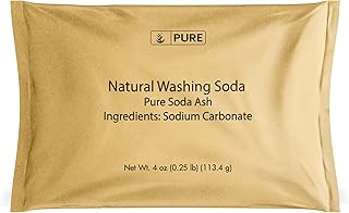 Pure Original Ingredients Natural Washing Soda (4 oz) Multipurpose Cleaner, Water Softener, Stain Remover