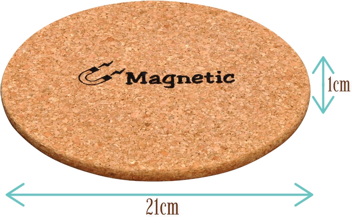 Dessous de Plat Magnétique Rond en Liège Ø 21cm | Protection Chaleur & Rayures pour Casseroles et Poêles - Image secondaire