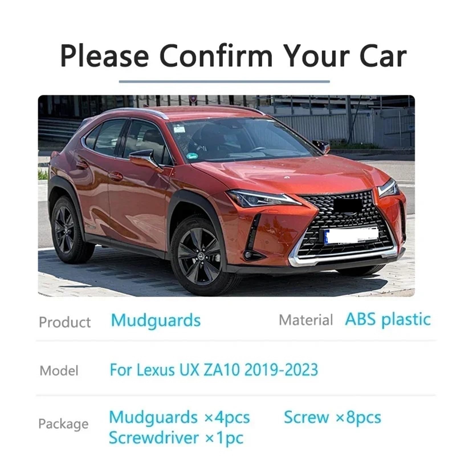 Pasuje do Lexus UX 200 250h 260h 300e ZA10 2019~2023 przednie tylne błotniki błotnik klapy kół Anti-splash Chlapacze samochodowe