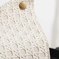 Vista 5 de Funda para caja de pañuelos, moderno soporte rectangular de piel sintética, dispensador de toallitas para baño, sala de estar, dormitorio, tocador