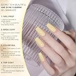 Vishine Gel jaune clair Nail polonais, 1 Pcs 16ml Séparer UV LED Gel polonais pour DIY Art des ongles & Manucure maison, ombre L328 Jaune doux