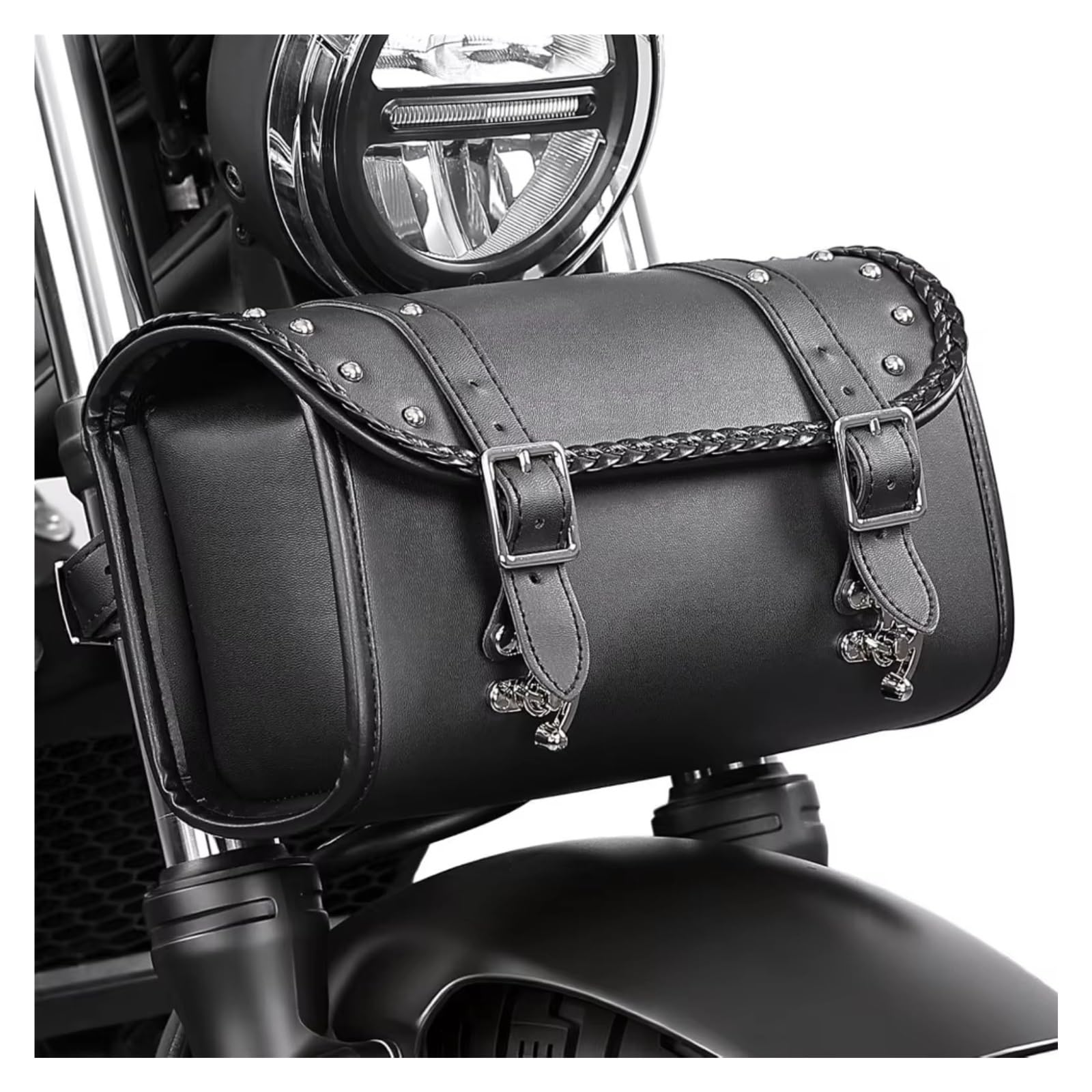 Borsa Portautensili Universale Forcella Per Moto 4-5L Laterale Impermeabile In PU Manubrio Anteriore Sissybar Custodia Rotolo Accessori Parti Sacche Moto