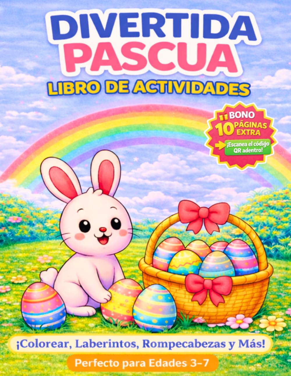DIVERTIDA PASCUA- LIBRO DE ACTIVIDADES: Libro de Actividades de Pascua para Niños | Colorear, Juegos, Laberintos y Desafíos Educativos para Niños de 3 ... con Más de 40 Actividades y 10 Páginas Bonus