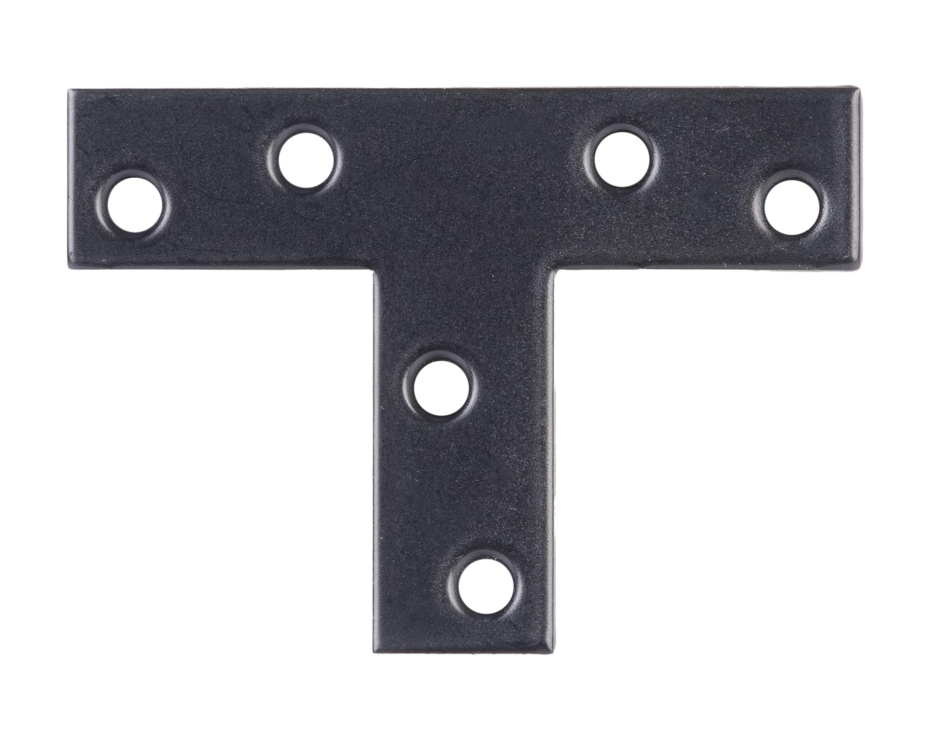 Platine d'assemblage Alberts en T noire galvanisée 70x50x16 mm | Lot de 50 pièces pour bois