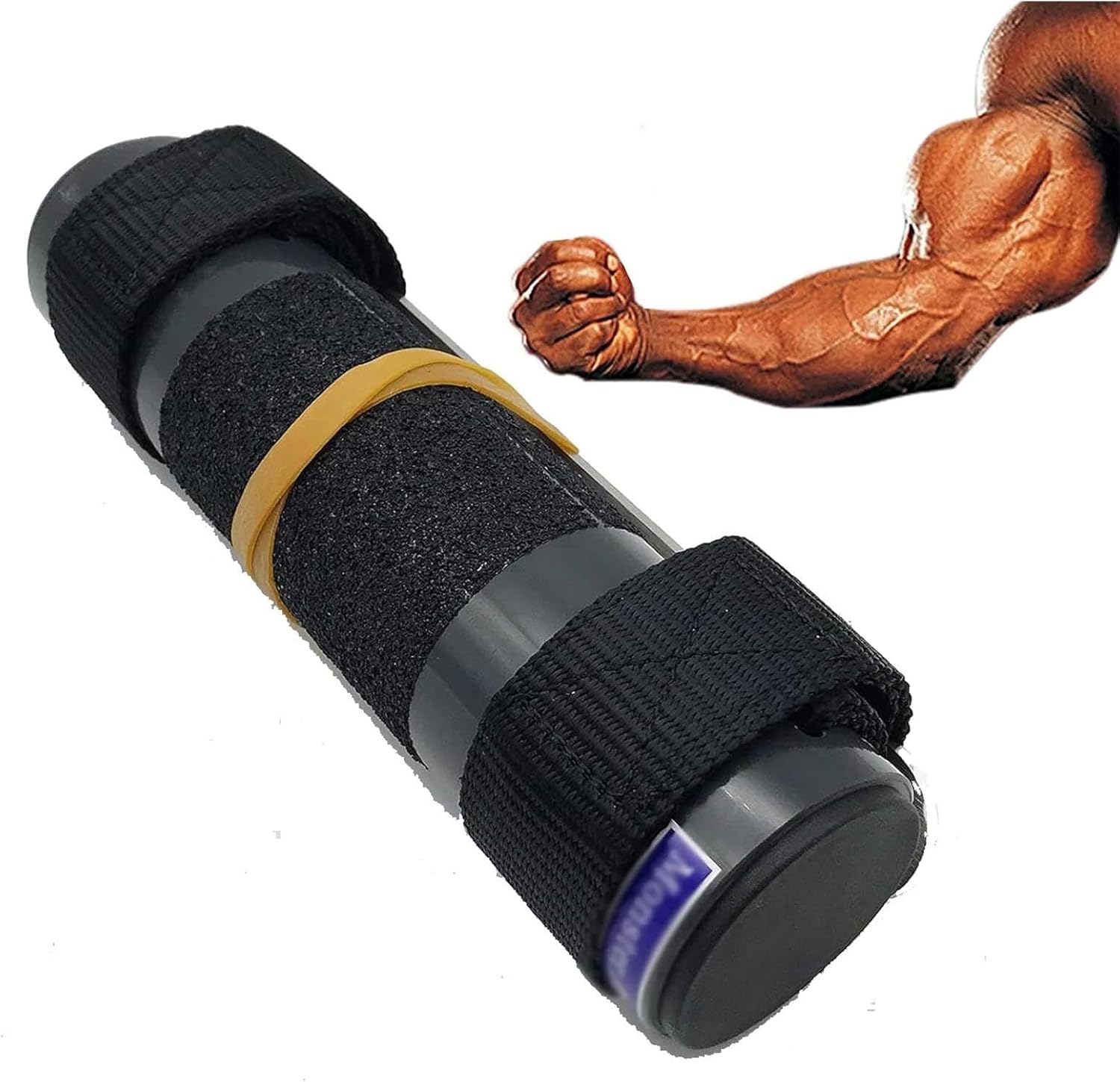 Forearm Finger Training Handles, Arm Wrestling Exercise Handles, Wrist Wrench Strengthener Grips, Power Grips, Rolling Handles 6cm for Gym Triceps Biceps