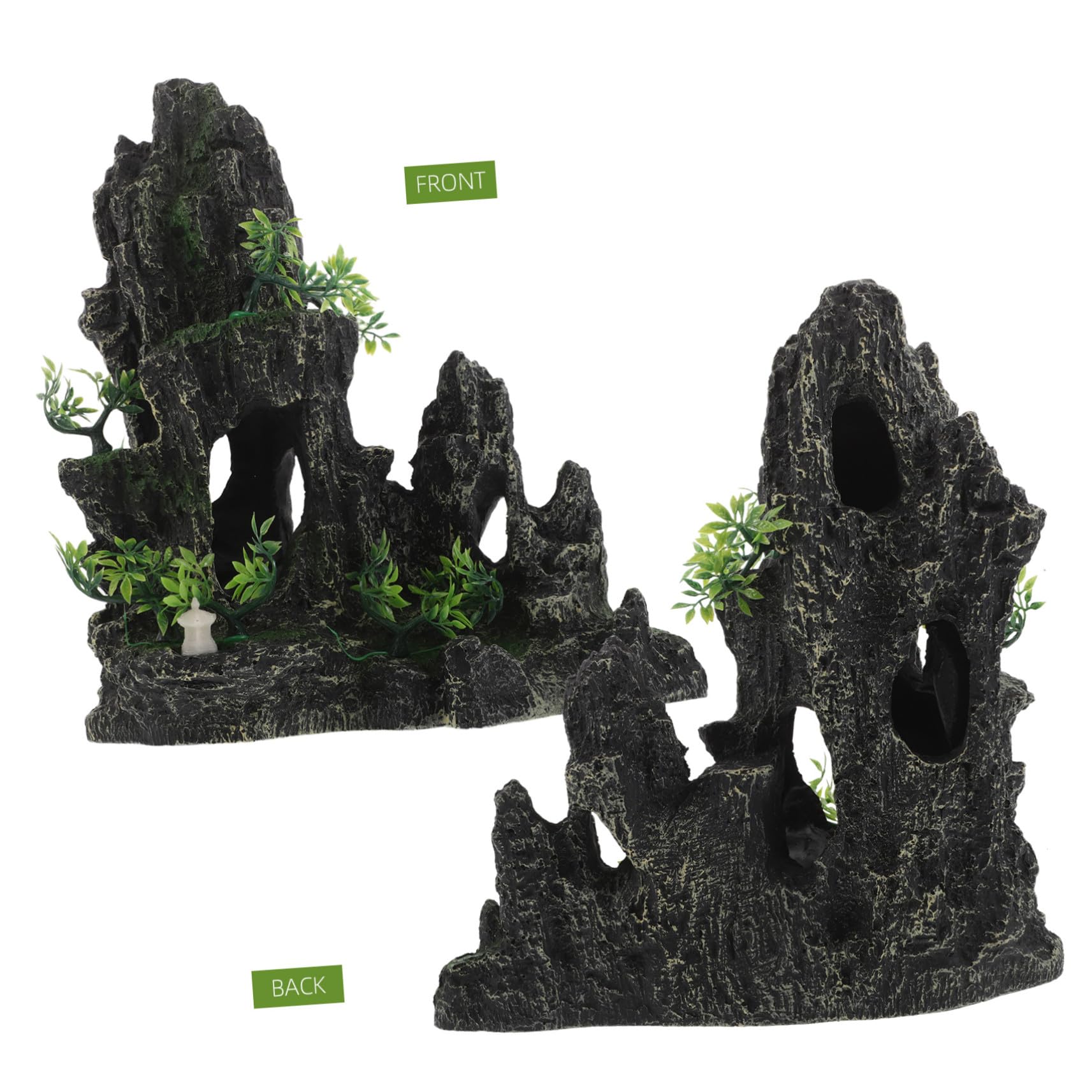 SUPVOX Aquarium Dekoration Resin Stein Höhle für Garnelen und Fische Sichere Versteckstelle Aquarium Landschaft Künstliche Felsen Deko für Fisch Garnelentank