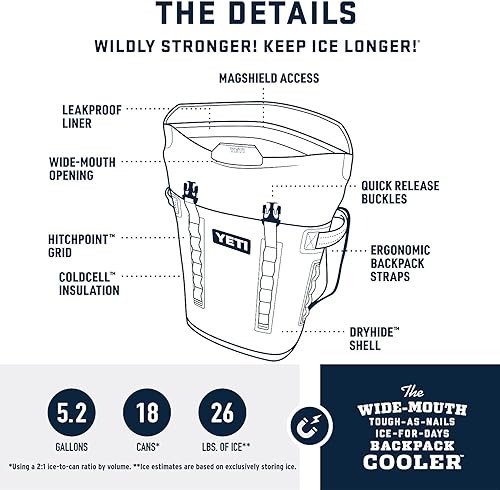 Miniatura 7 de YETI Hopper Serie M - Hielera tipo mochila con laterales blandos y acceso MagShield