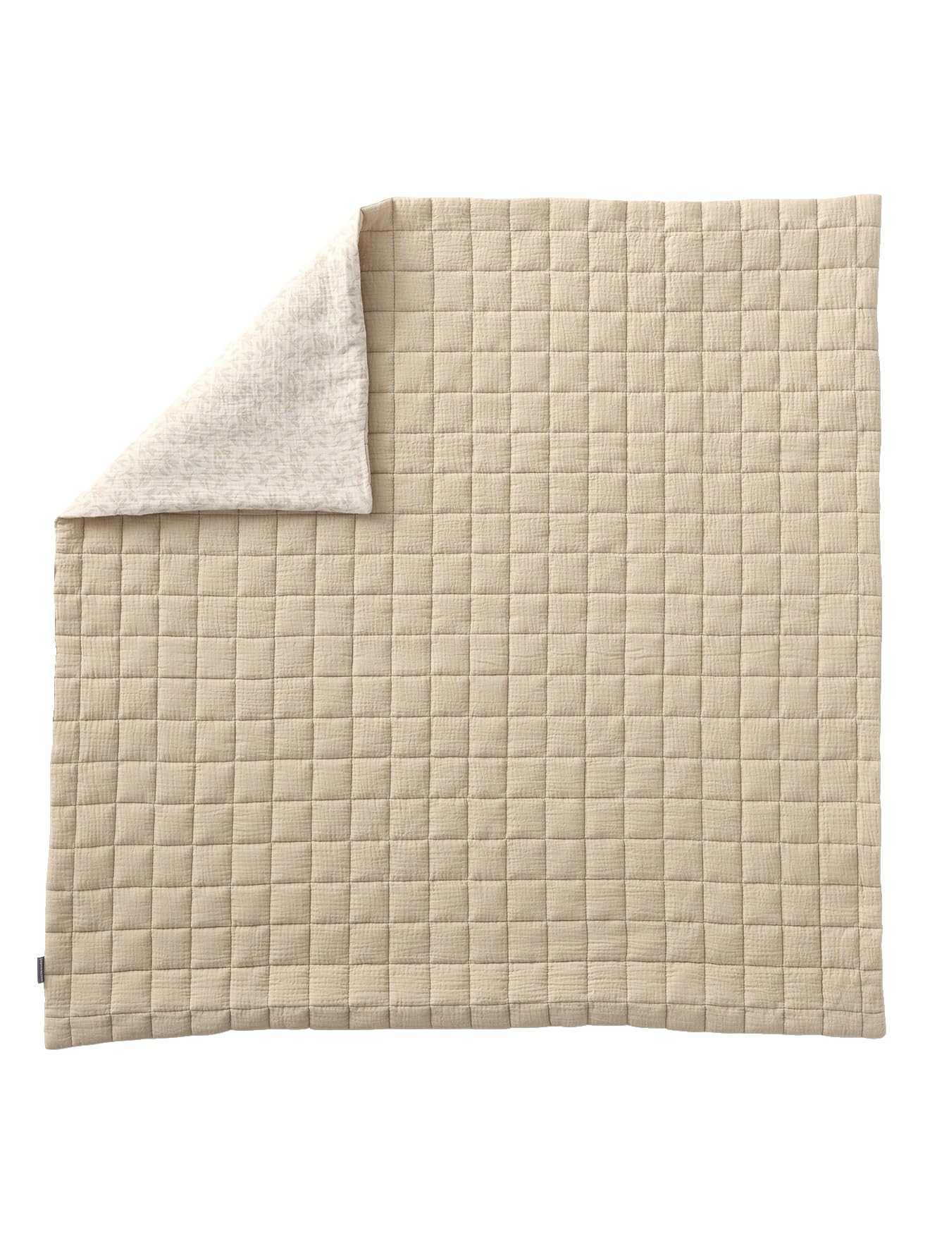 VERTBAUDET Couverture/Fond De Parc Bébé en Gaze De Coton Beige imprimé 100X100