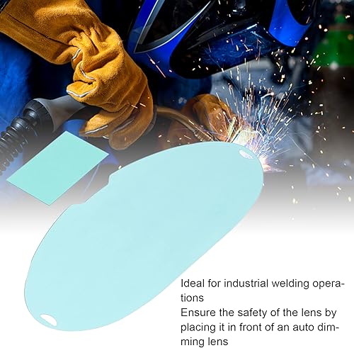 Miniatura 2 de Lente de repuesto de soldadura, 5 piezas de lente de repuesto de pantalla de visión grande, lente protectora de soldadura de PC con 3 piezas de