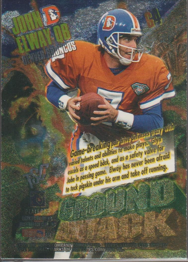 1995 Stadium Club John Elway/Glyn Milburn Broncos Ground Attack Insert Football Card #G4