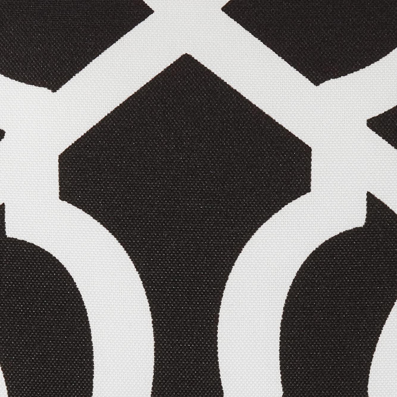 Pillow Perfect Trellis Indoor/Outdoor Throw Pillows, 2 Count, Lumbar - 11.5 x 18.5, Black New Geo