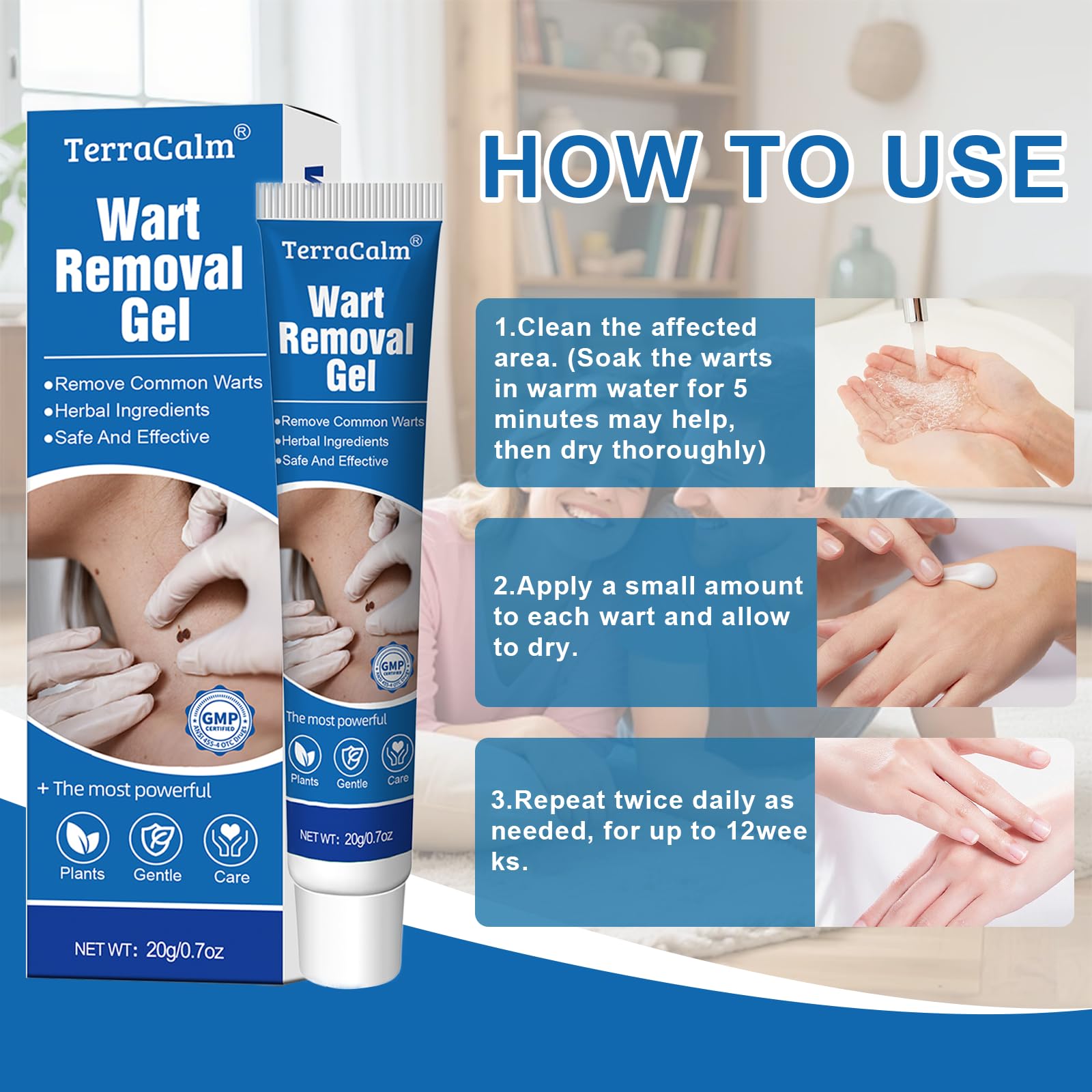 Gel para eliminar verrugas 20g - Aplicación precisa, adecuado para eliminar verrugas en el cuerpo y las manos, apto para todo tipo de piel