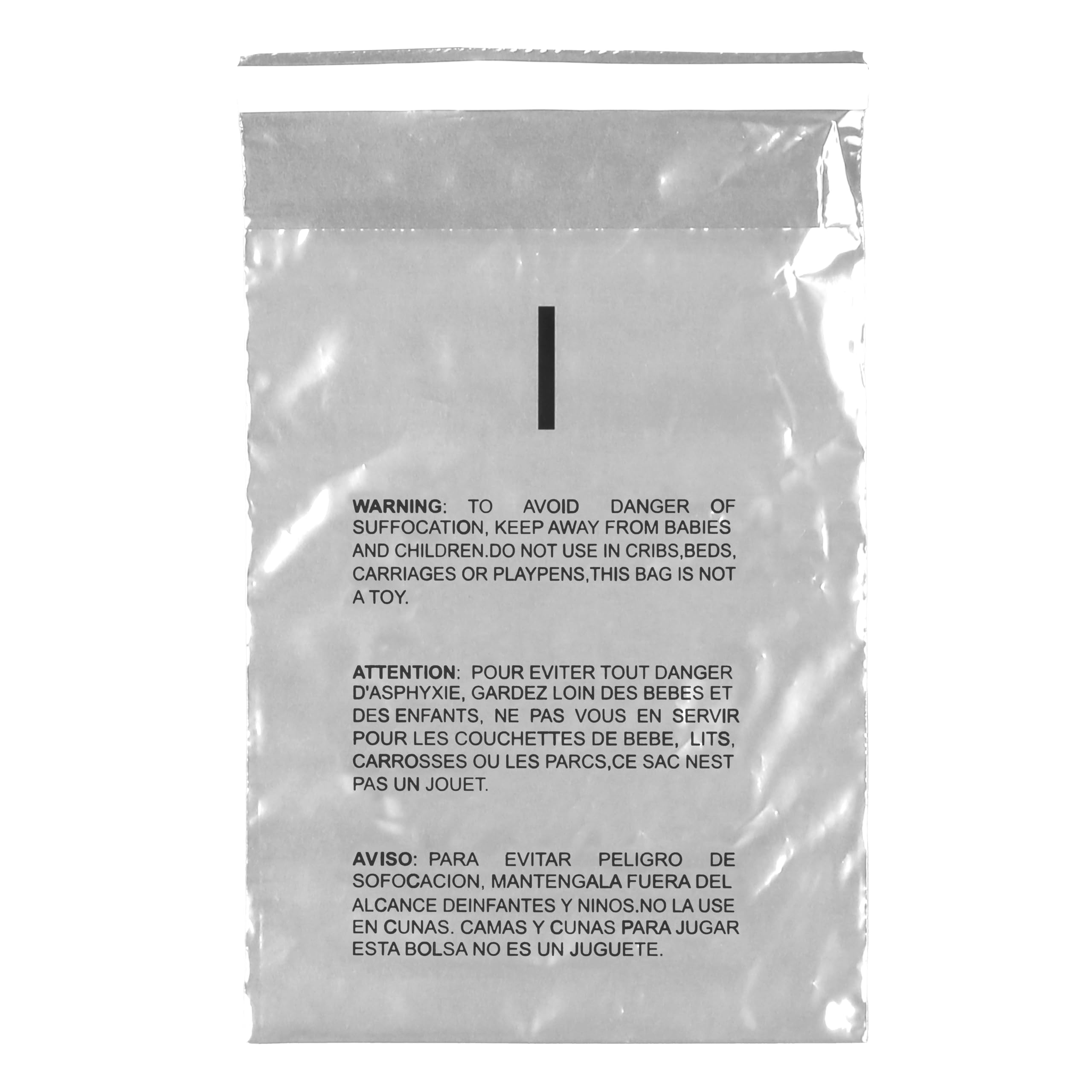 The Boxery 14x20 Self Seal Suffocation Warning Clear Poly Bags 1.5 mil -1000 Pack